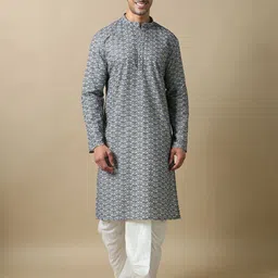 FILORI STUDIO Woven Design Embroidered Chikankari Pure Cotton Kurta-picture-36