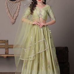 Ethnovog Embroidered Ready to Wear Lehenga & Blouse With Dupatta-picture-35