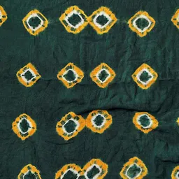EBADAT Printed Green Cotton Dupatta image 2