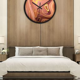 OLIVE TREE Black & Red Printed Contemporary Wall Clock-11