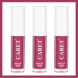 CARET ORGANIC Set Of 3 Super-Pigmented Liquid Matte Lipsticks - 2 ml Each - 8-49