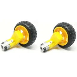 Single Shaft L-Shaped 60 RPM BO Motor with 65X25mm Wheel - 2 Sets-10