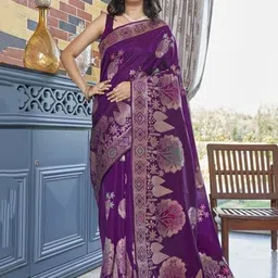 SWEETPEL Woven Design Zari Banarasi Saree-picture-28