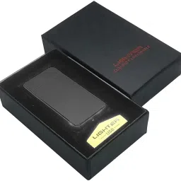 Heavy Steel Made Sensor Touch Rechargeable Pocket Size Double ARC Lighter | Stainless Steel, Windproof, Flameless Jet Black 100 Times plasma Fire Start After Full Battery Charge | Easy To Carry Pocket Lighter-28