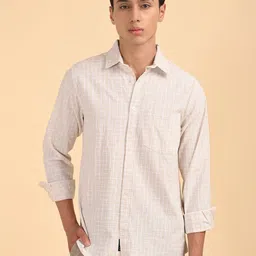 Guns & Sons Men Contemporary Grid Tattersall Checks Checked Casual Shirt-picture-40
