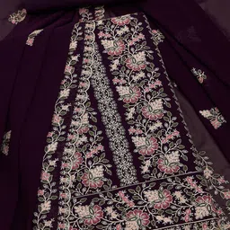 Soch Embroidered Silk Georgette Unstitched Dress Material-image-77