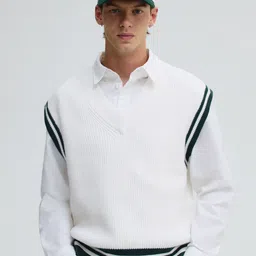 H&M Men Boxy Fit Rib-Knit Sweater Vest-picture-26