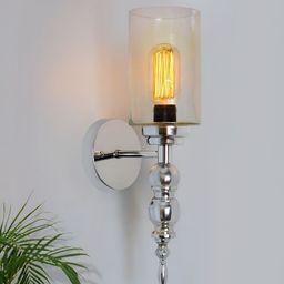Homesake Silver-Toned Metal Cylinder Shaped Wall Lamp-45