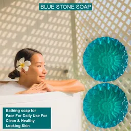 GROOVY Set Of 2 Cool Germ Protection Blue Stone Bathing Soap- 100 g Each-8