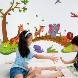 Asian royal Brown & Green Cartoon Printed Waterproof Decals and Stickers-image-3