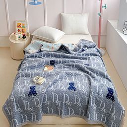 JC HOME Grey & White Geometric Mild Winter 400 GSM Double Bed Blanket-image-58