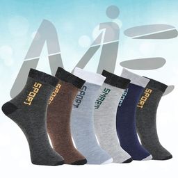 MJE Pack Of 6 Patterned Cotton Ankle Length Socks-picture-48