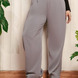 FREAKINS Women Glute Grey Curve Korean Pants-image-24