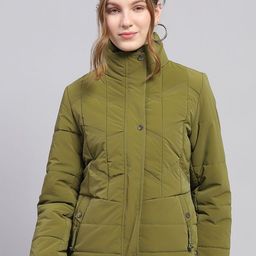 Monte Carlo Women Mock Collar Solid Casual Padded Jacket-picture-13