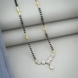 Wynona Gold-Plated Artificial Stones and Beads Mangalsutra-12