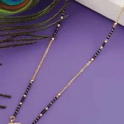 TKRB SALES Gold Plated Artificial Stones Studded And Beaded Mangalsutra-picture-17