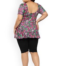 Aarika Abstract Printed Round Neck Swim Set With Google image 2