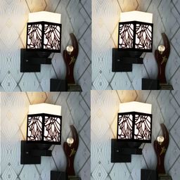 Gojeeva Black Wood Square Shaped Wall Lamp-picture-32