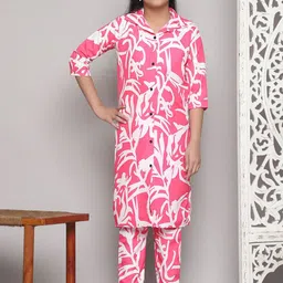 JULEE Girls Printed Kurti with Pyjamas-picture-35
