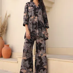 Ziva Fashion BOHO Style Printed Tunic With Palazzo CO-Ords-image-75