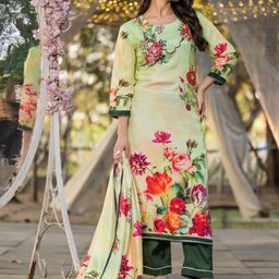 all about you Women Floral Printed Kurta with Trousers & Dupatta-picture-6