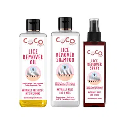 Coco Crush Set Of 3 Lice Remover Oil, Shampoo & Spray - 50 ml Each-3