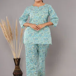 NUNCHII Printed Pure Cotton Night Suit-picture-38