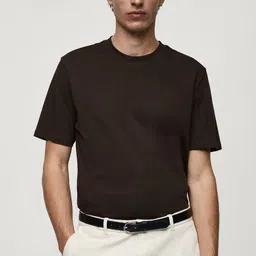 URBANICE Men Solid Round Neck Cotton T-shirt-picture-32