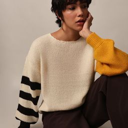 ONLY Women Colourblocked Round Neck Pullover Sweater-image-117