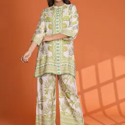 Kaftanize Printed Top With Trousers Co-Ord-picture-15