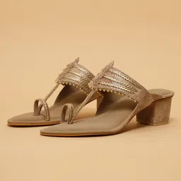 ERIDANI Embellished Ethnic Block Sandals-28