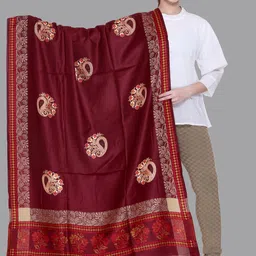 Tones-N-Shades Women Ethnic Motifs Embroidered Shawl-image-50