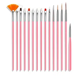 ZAUKY Set Of 15 Acrylic Nail Brush - Pink-picture-26