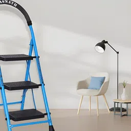 Parasnath Blue & Black 3-Step Foldable Portable & Anti-Slip StepLadder-27