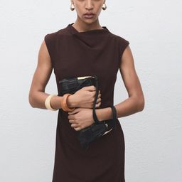 MANGO Cowl Neck Sheath Mini Dress-picture-30