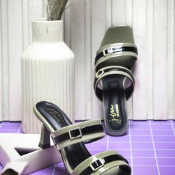 JM Looks Women Colourblocked Double Strap Square Toe Kitten Heels Sandals-image-12