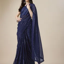 Moda Rapido Embellished Sequinned Pure Georgette Saree-picture-32