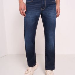 SF JEANS by Pantaloons Men Straight Fit Low Distress Light Fade Jeans-image-78