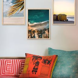 Kotart Brown & Blue 3 Pieces Wooden Abstract Wall Arts-picture-13