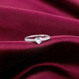 925 Silver Zircon Heart Set In Shine Ring for Women Sterling Silver Cubic Zirconia Rhodium Plated Ring-image-62