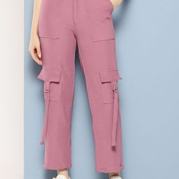BAESD Women Smart Flared Chinos Trousers-image-32