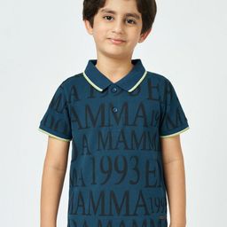 Ed-a-Mamma Boys Typography Printed Polo Collar Pockets T-shirt-picture-10