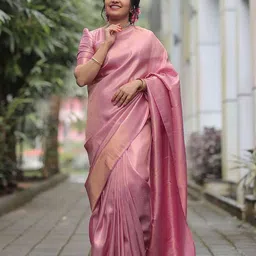 AMRUTKALA SAREES Woven Design Zari Silk Blend Banarasi Saree-picture-34