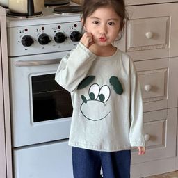 LULU & SKY Girls Printed Henley Neck Applique T-shirt-picture-10
