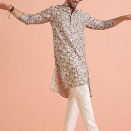 KISAH Men Ethnic Motifs Printed Kurta-image-51