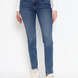GUESS Women Skinny Fit High-Rise Light Fade Stretchable Jeans-image-63
