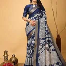 DIVASTRI Kalamkari Zari Pure Cotton Kanjeevaram Saree-picture-54