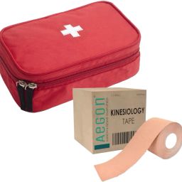 Waterproof Kinesiology Athletic Sports Injury Tape 5 MTR With First Aid Kit Bag First Aid Kit-image-130