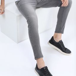 highlander Men Super Skinny Mid Rise Dark Grey Jeans-picture-4