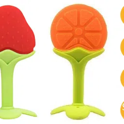 Silicone BPA Free Fruit Shape Teethers for Baby/Infants (Strawberry & Orange) Teether-22